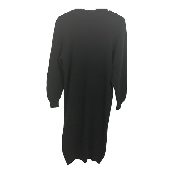 Raoul womens lambs wool and angora blend dress.midi size medium black - Picture 2 of 8